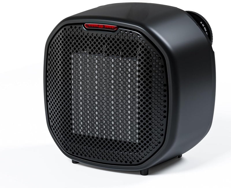 ZAFRO 1200W Portable Ceramic Space Heater for Indoor Use, 3 Modes Thermostat Adjustable, Tip-Over & Overheat Protection, Quiet Personal Heater (<45dB) for Office Desk Bedroom,(Black) - Image 1